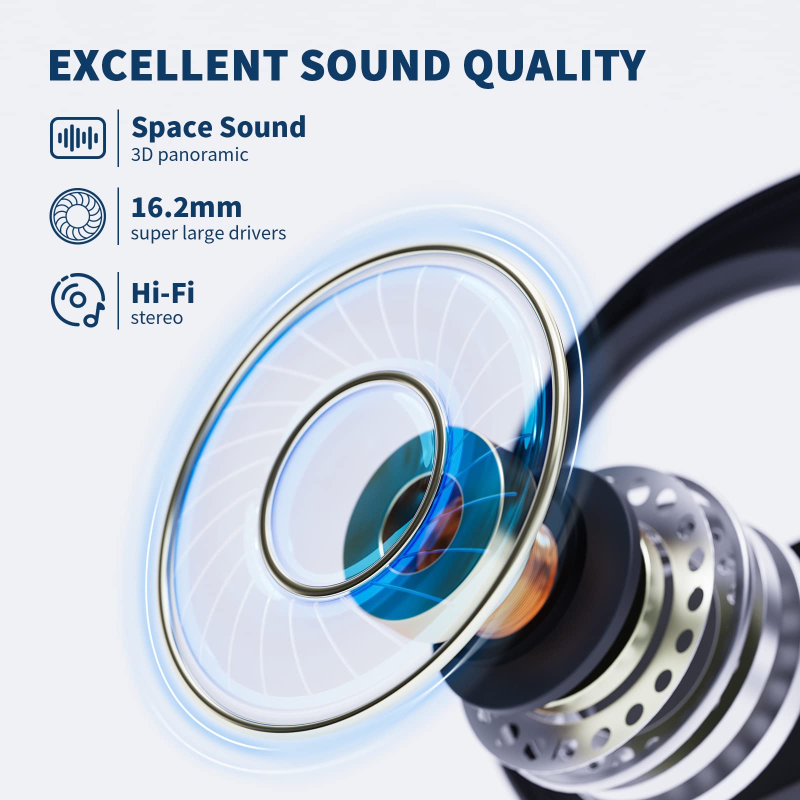 Open Ear Headphones Wireless, Bluetooth 5.3 Air Conduction Earbuds with Mic - 40H Playtime, IPX6 Waterproof, LED Display Charging Case & Secure Ear Hooks for Running, Cycling, Workouts (Black) - Perfect for Outdoor Sports & Gym Training