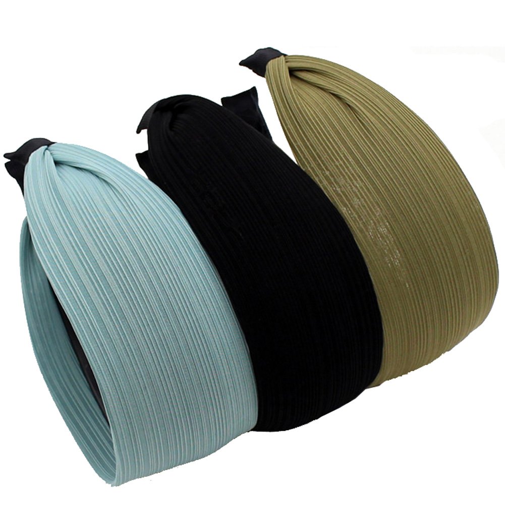 Elegant Wide Cloth Headband with Teeth for Women & Girls - Fashion Hair Accessories for Work, Yoga & Everyday Wear (Black)