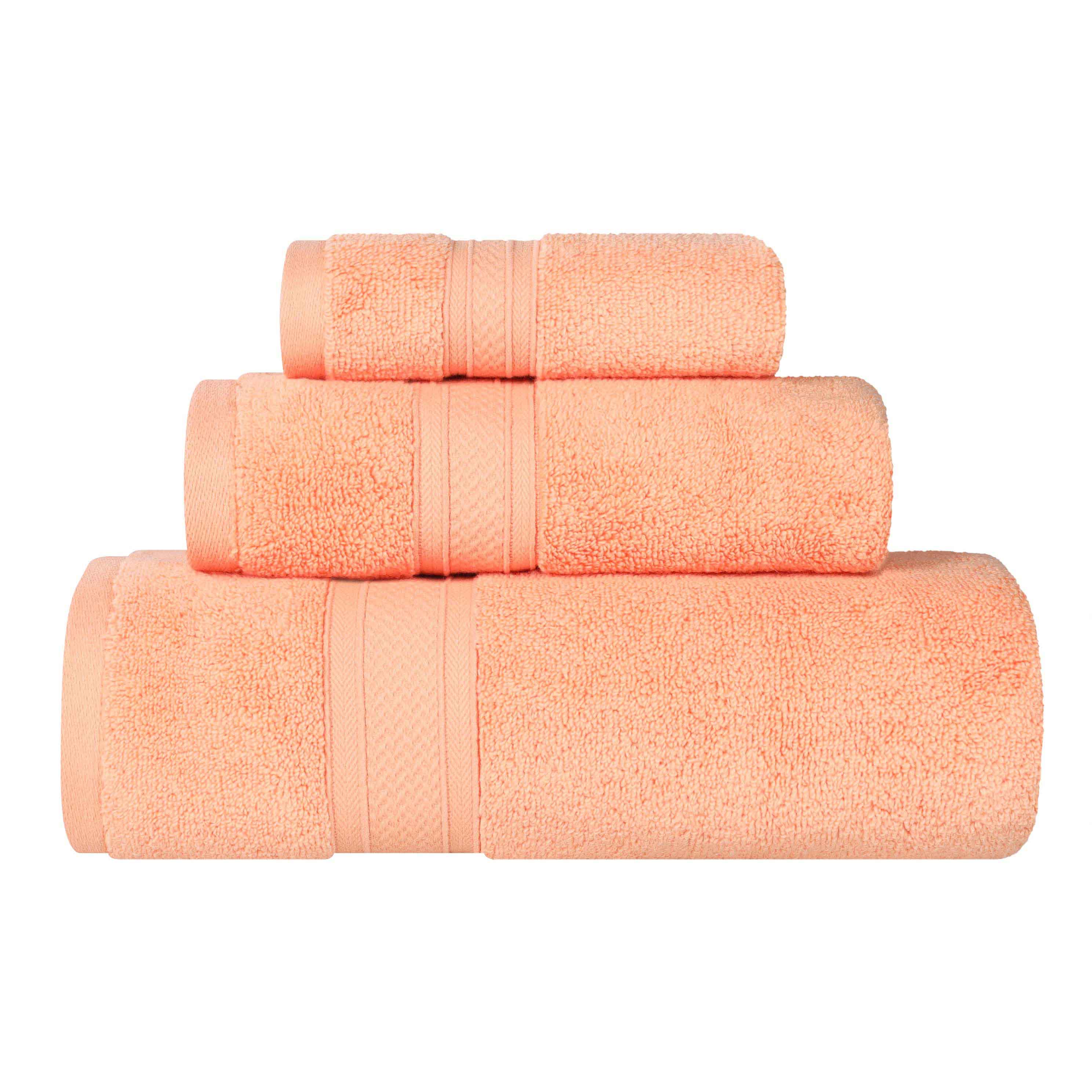 Premium Zero Twist Cotton 3-Piece Towel Set - Ultra Soft, Highly Absorbent, Elegant Solid Color for Bath, Spa & Guest Use