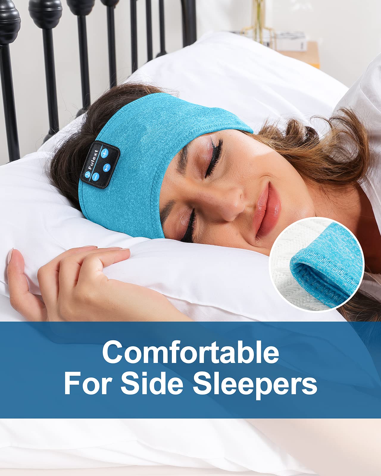 Bluetooth Sleep Headphones Wireless Sports Headband - Ultra-Thin HD Stereo Speakers for Side Sleepers, Insomnia Relief, Workout, Jogging & Yoga | Perfect for Nighttime Comfort, Travel & Meditation