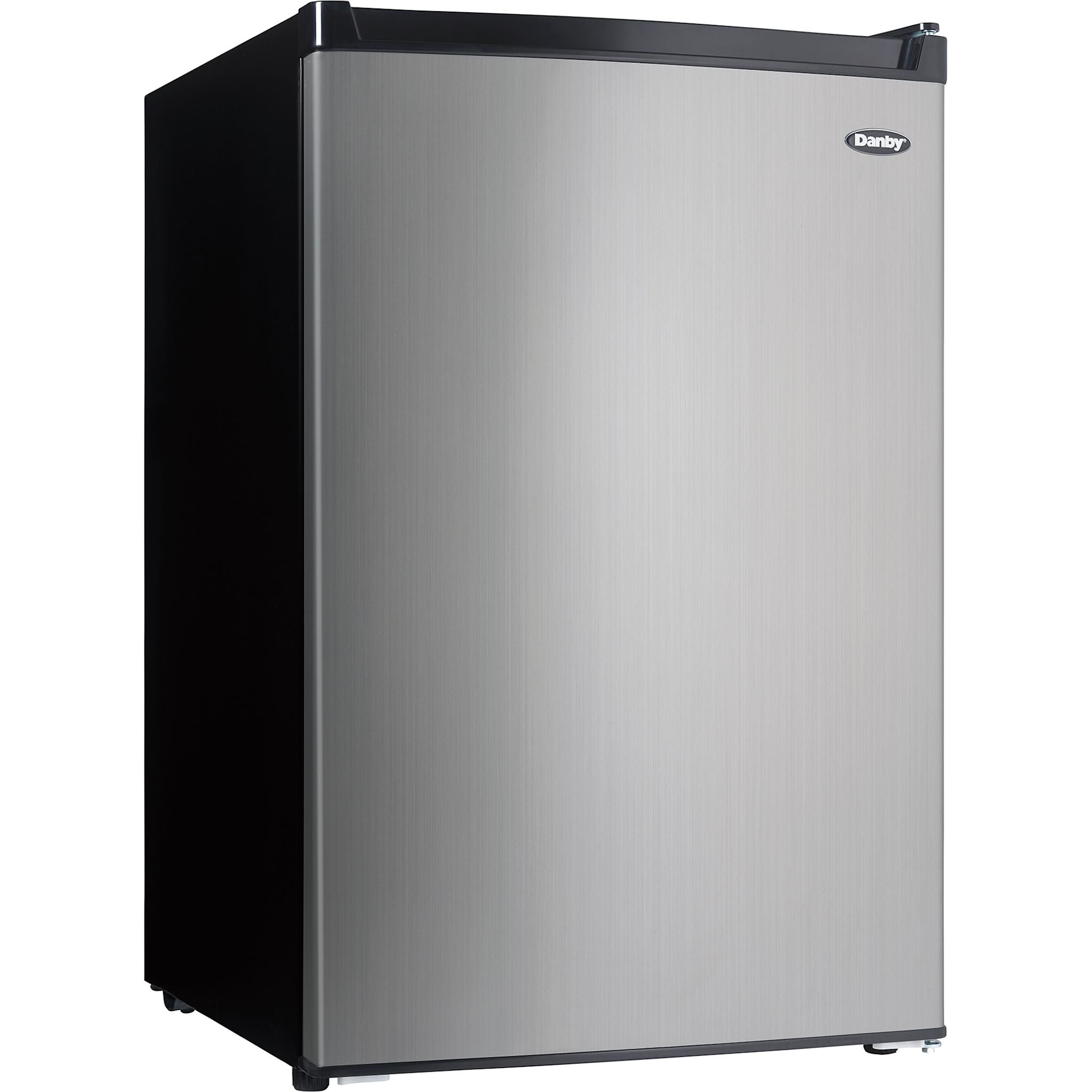 Danby Compact Refrigerator (DCR045B1BSLDB) - 4.4 Cu Ft Stainless Steel Mini Fridge for Dorm, Office, Bedroom & Kitchen - Energy Efficient Small Freezer with Adjustable Shelves