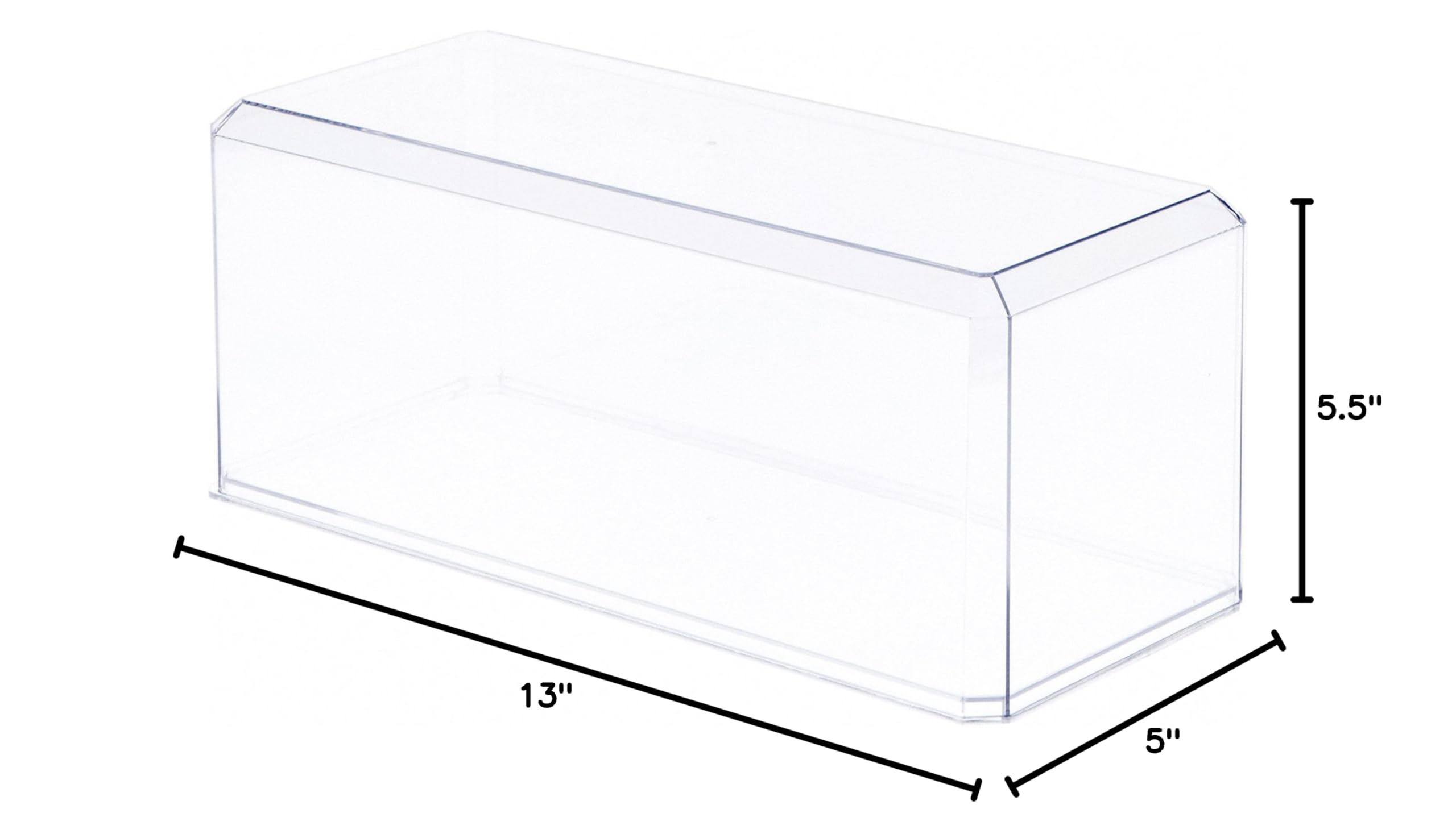 Pioneer Plastics 355C Clear Plastic Display Case for 1:18 Scale Diecast Model Cars - 13