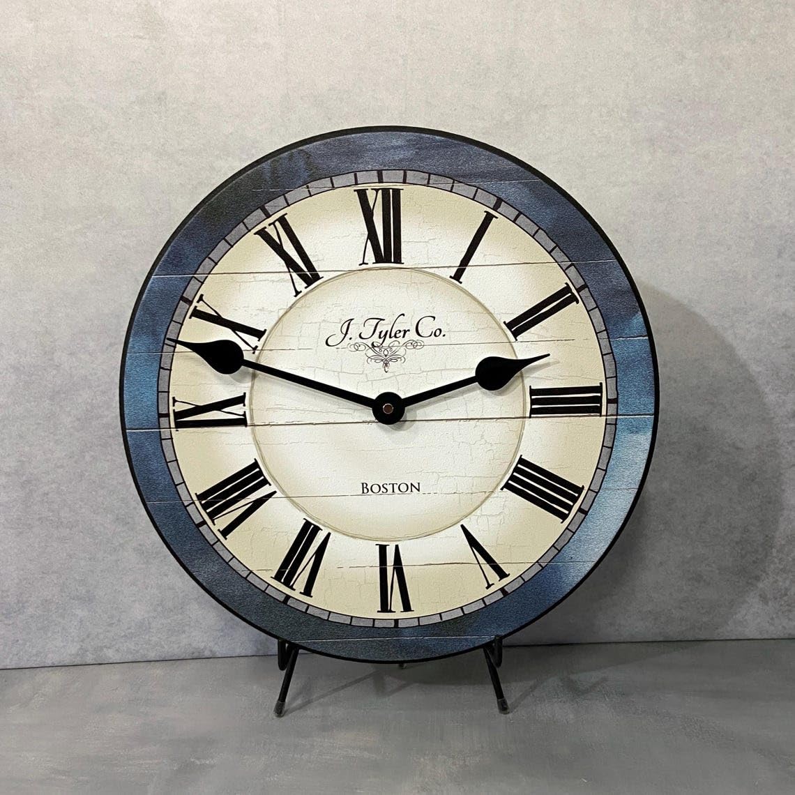 Carolina Blue Silent Wall Clock - Non-Ticking Quartz Mechanism, Durable Color - Perfect for Bedroom, Office, Living Room, or Kitchen Decor - Handcrafted in USA - 24 Inch Wall Clock for Home & Office Use