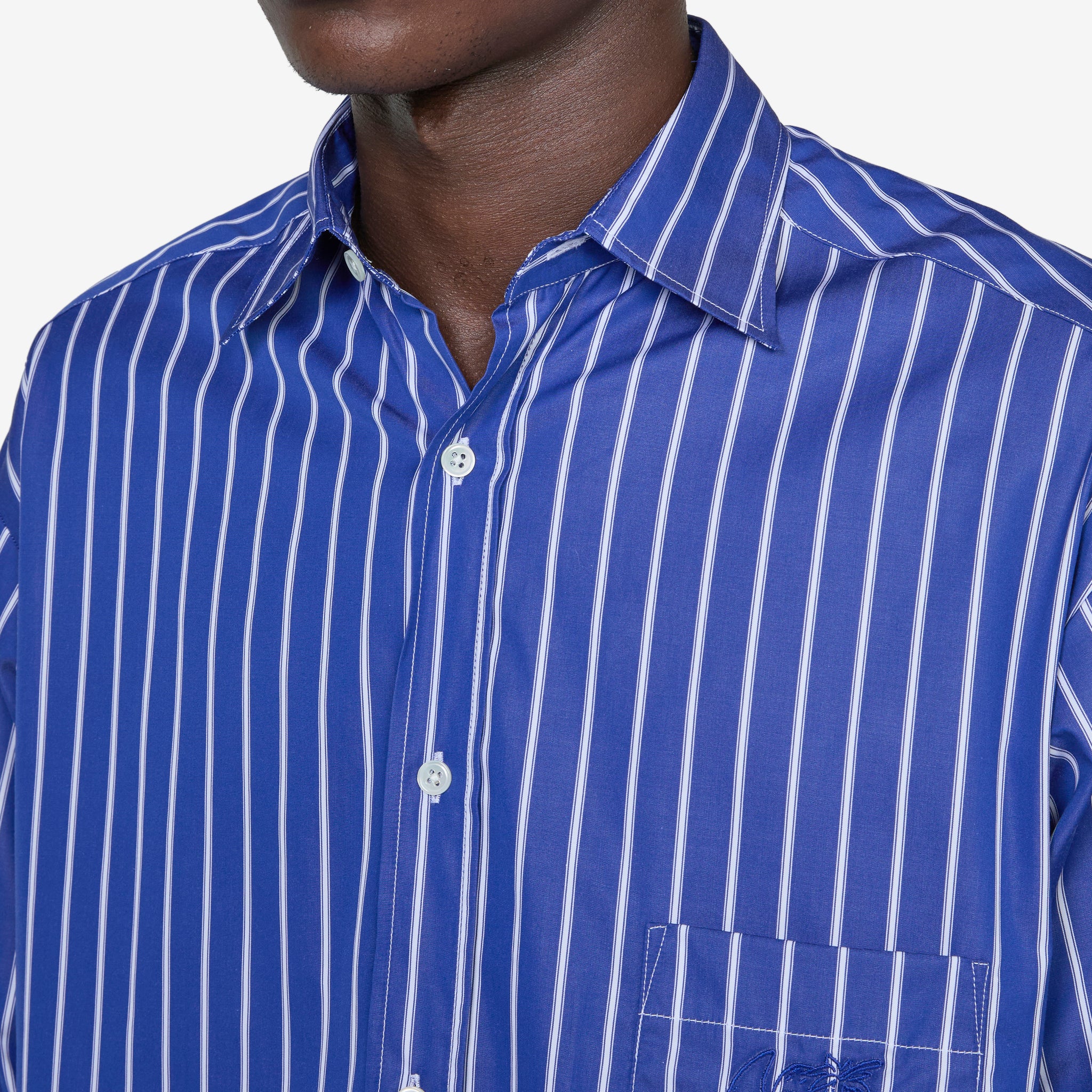 Blue Striped Button Down Shirt for Men - Casual & Business Wear - Perfect for Office, Date Night & Outdoor Activities