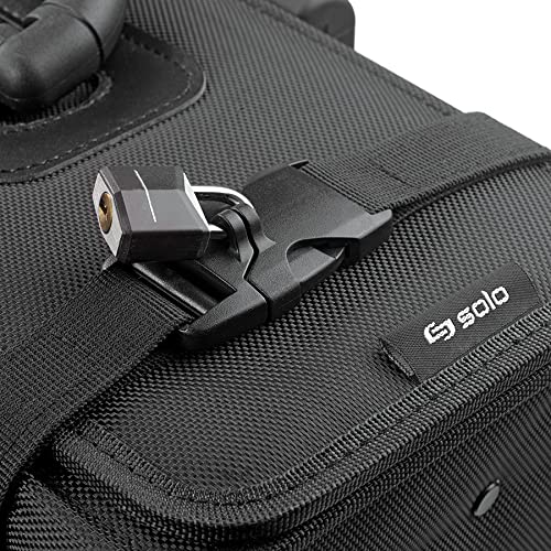 Solo Morgan Rolling Hard Side Catalog and Laptop Case - Black | Durable Business Travel & Office Organizer for Documents, Files & 17