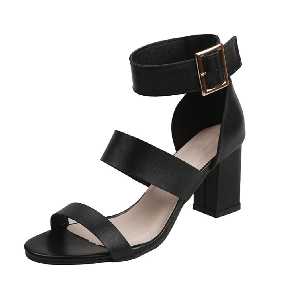 Women's Leather Summer Sandals - Fashion High Heel Sandals for Women | Perfect for Beach, Vacation & Casual Outings