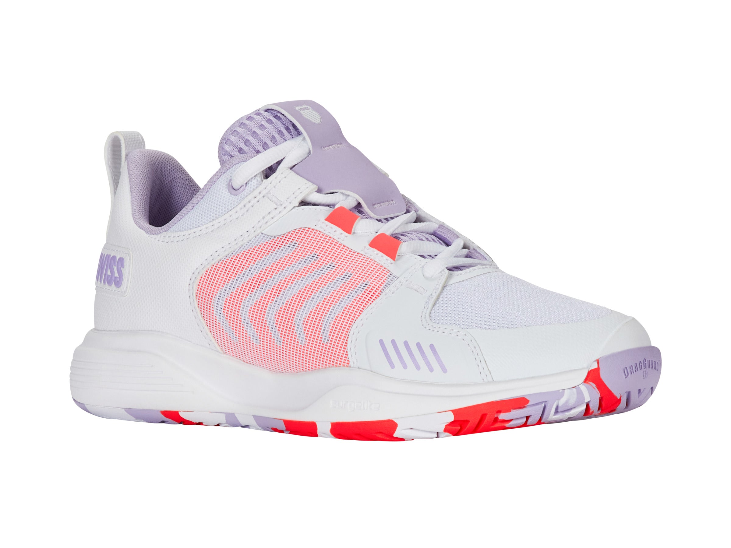 ULTRASHOT TEAM Basketball Shoes for Men - White/Orchid Petal/Neon Blaze - High Performance Court Sneakers for Basketball, Training & Gym Workouts