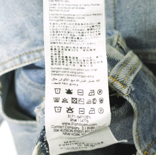 3.1 Phillip Lim Women's Indigo Denim Pants with Zipper - Stylish High Waist Skinny Jeans for Casual Wear & Night Out