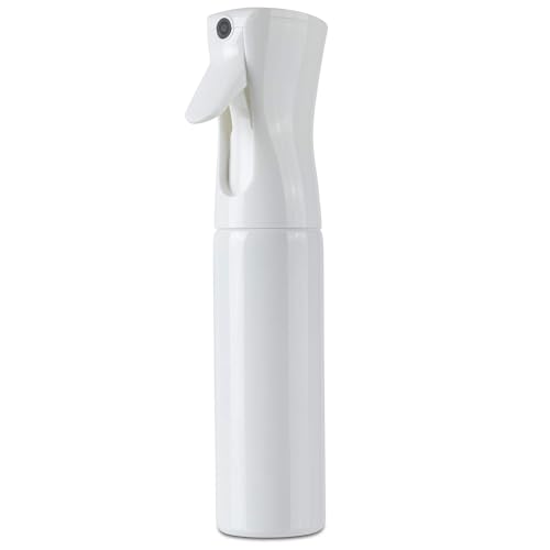 Beauté Secrets Hair Spray Bottle – Ultra Fine Continuous Mist Water Sprayer for Hairstyling, Cleaning, Plants, Misting & Skin Care (10oz, White, 1-Pack) | Perfect for Salon Styling, Home Cleaning, Plant Hydration & Facial Refreshing