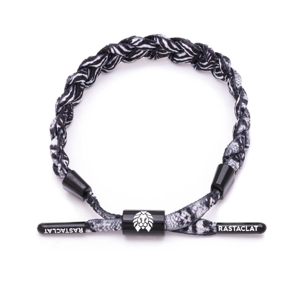 Rastaclat Striped Bite Bracelet for Men & Women - Adjustable M/L Size - Trendy Wristband for Fitness, Sports & Everyday Wear