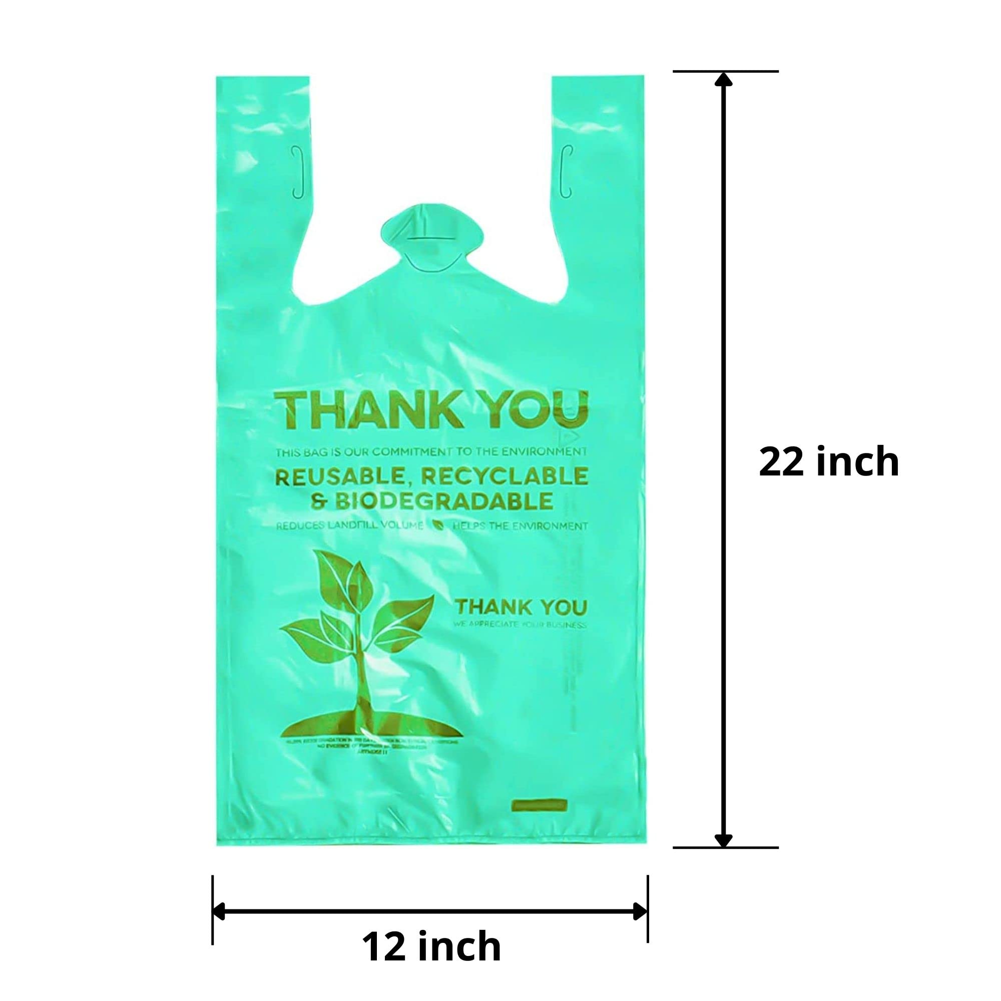 Eco-Friendly Biodegradable Compostable Plastic Bags - Pack of 25 | Sustainable & Green Trash Bags for Kitchen, Yard Waste & Composting | USDA Certified Plant-Based Bags