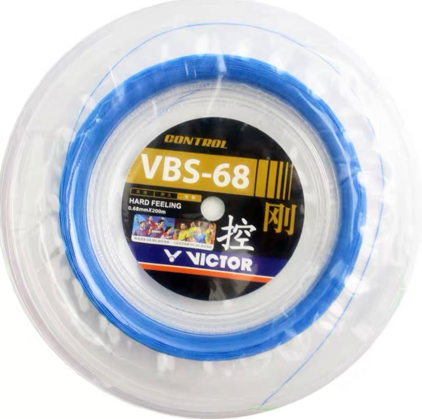 Victor VBS 68 Control Badminton String Reel - 200m High Performance Badminton String for Professional Players - Perfect for Tournament Play and Training Sessions