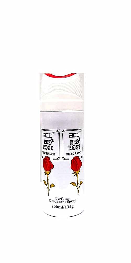 ACO RED ROSE Perfumed Body Deodorant Spray - 200ml Long-Lasting Fragrance for Women | Fresh & Floral Scent for Daily Use, Gym, Work & Special Occasions