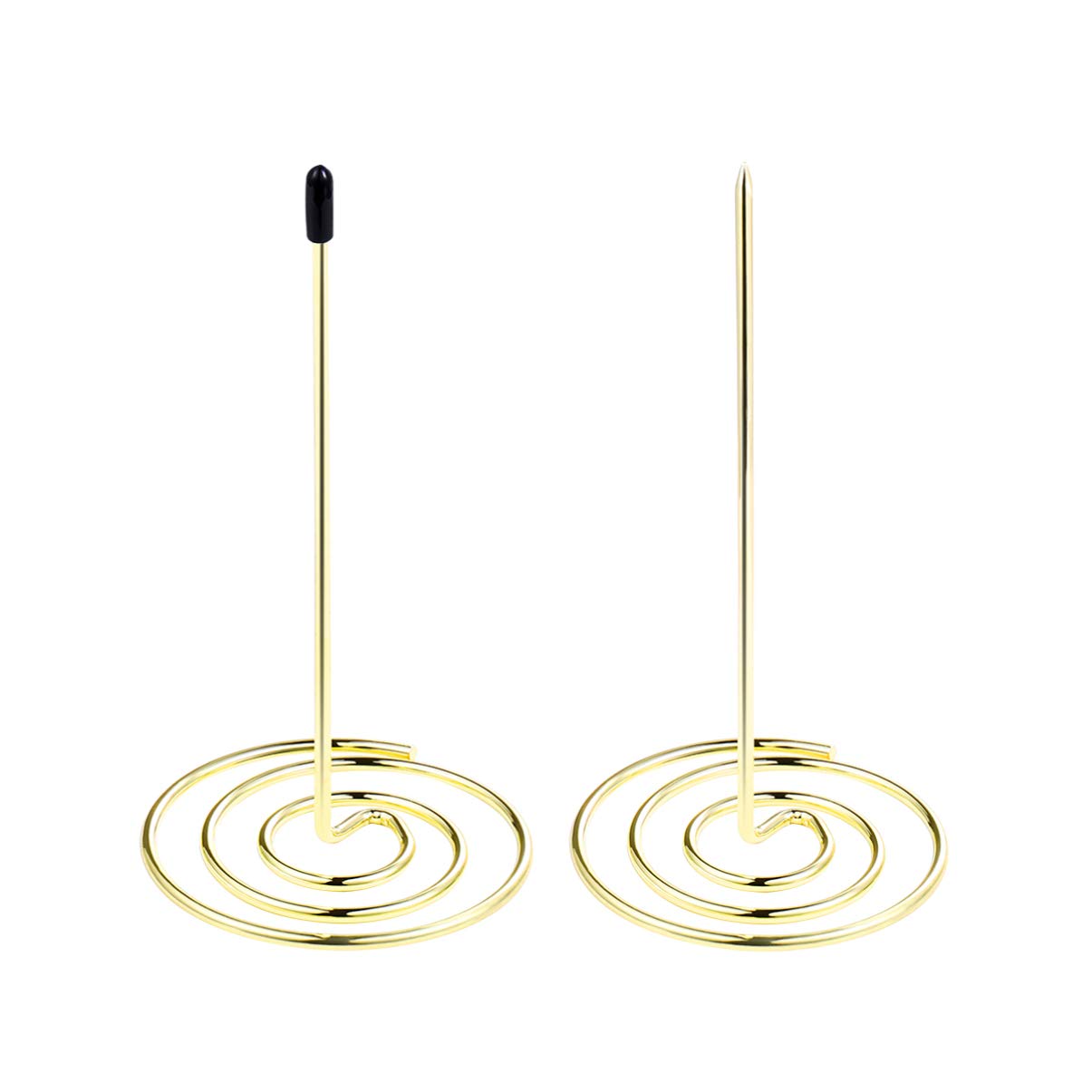 TOYANDONA 2-Pack Golden Fork Menu Holders - 14.5 x 7.5 x 0.32cm Bill Organizer for Home, Office & Kitchen - Perfect for Receipts, Invoices, Memo Pads & Summons - Durable Desk Hutch Accessory for Work & Organization
