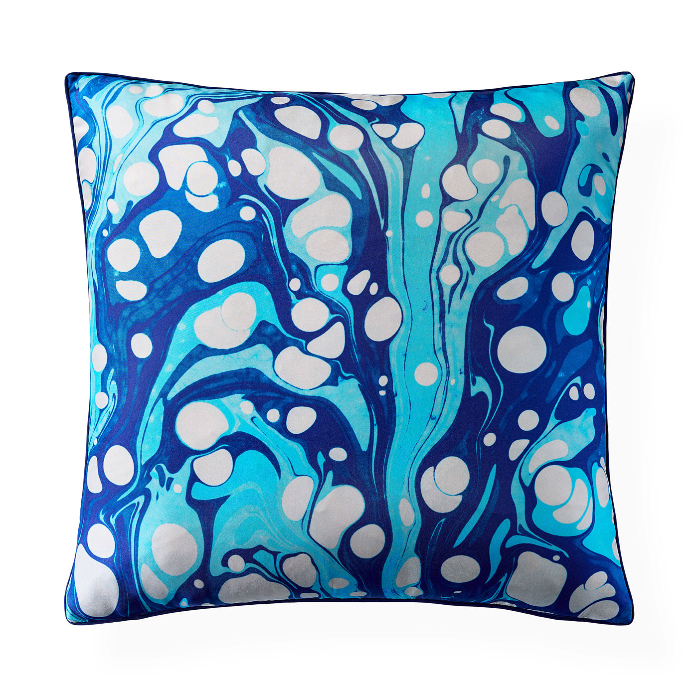 Luxury Marbleized Blue Silk Pillowcase - Soft & Hypoallergenic for Side Sleepers - Perfect for Bedroom Decor & Gift Ideas