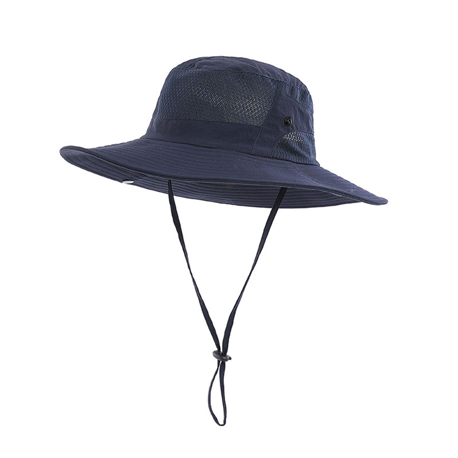 Men's Black Fuzzy Bucket Hat - Outdoor Mountaineering Fishing Camouflage Cap with Hood Rope, Foldable Sun Shade for Hiking, Camping & Casual Wear