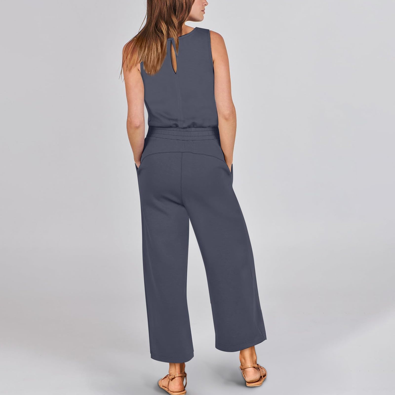 Trendy Y2K Women's Jumpsuits & Rompers - Summer Casual Plus Size Overalls with Tank Tops (Dark Blue, XL) | Lounge Wear, Street Fashion & Vacation Outfits