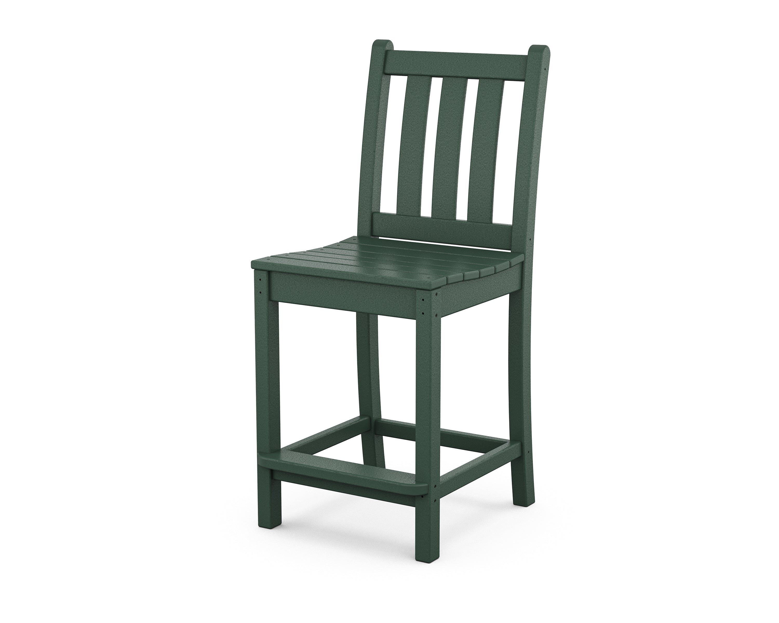 POLYWOOD Traditional Garden Counter Side Chair - Durable Outdoor Dining Chair for Patio, Deck, and Poolside - Perfect for BBQs, Picnics, and Relaxing Outdoors