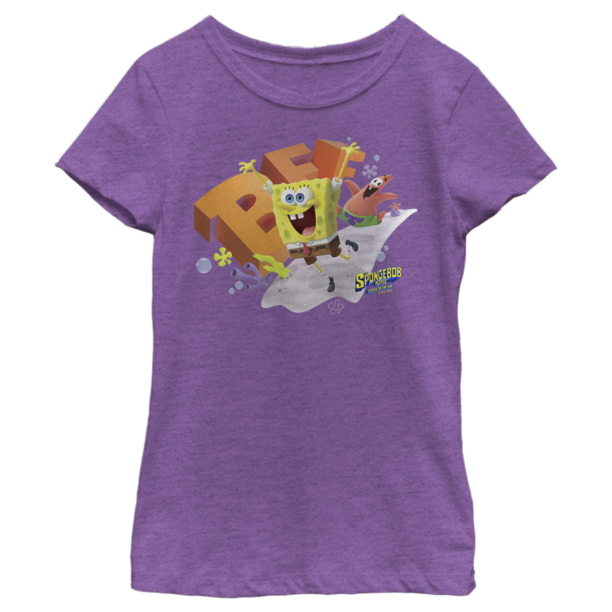 SpongeBob SquarePants BFF Girls' Short Sleeve Graphic Tee - Soft Cotton Kids T-Shirt for Playdates & Birthday Parties | Fifth Sun Official