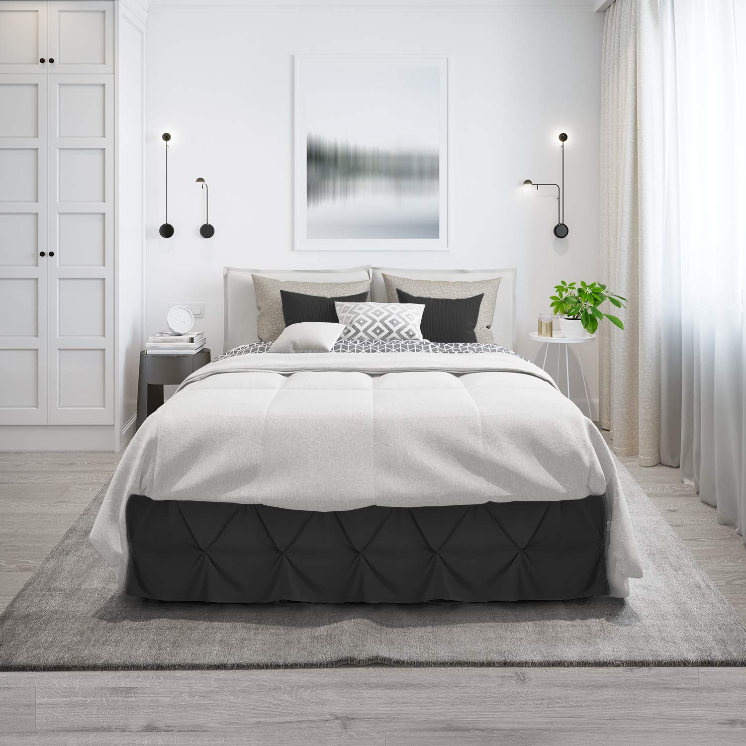 Premium Black Full Size Bed Skirt - 14