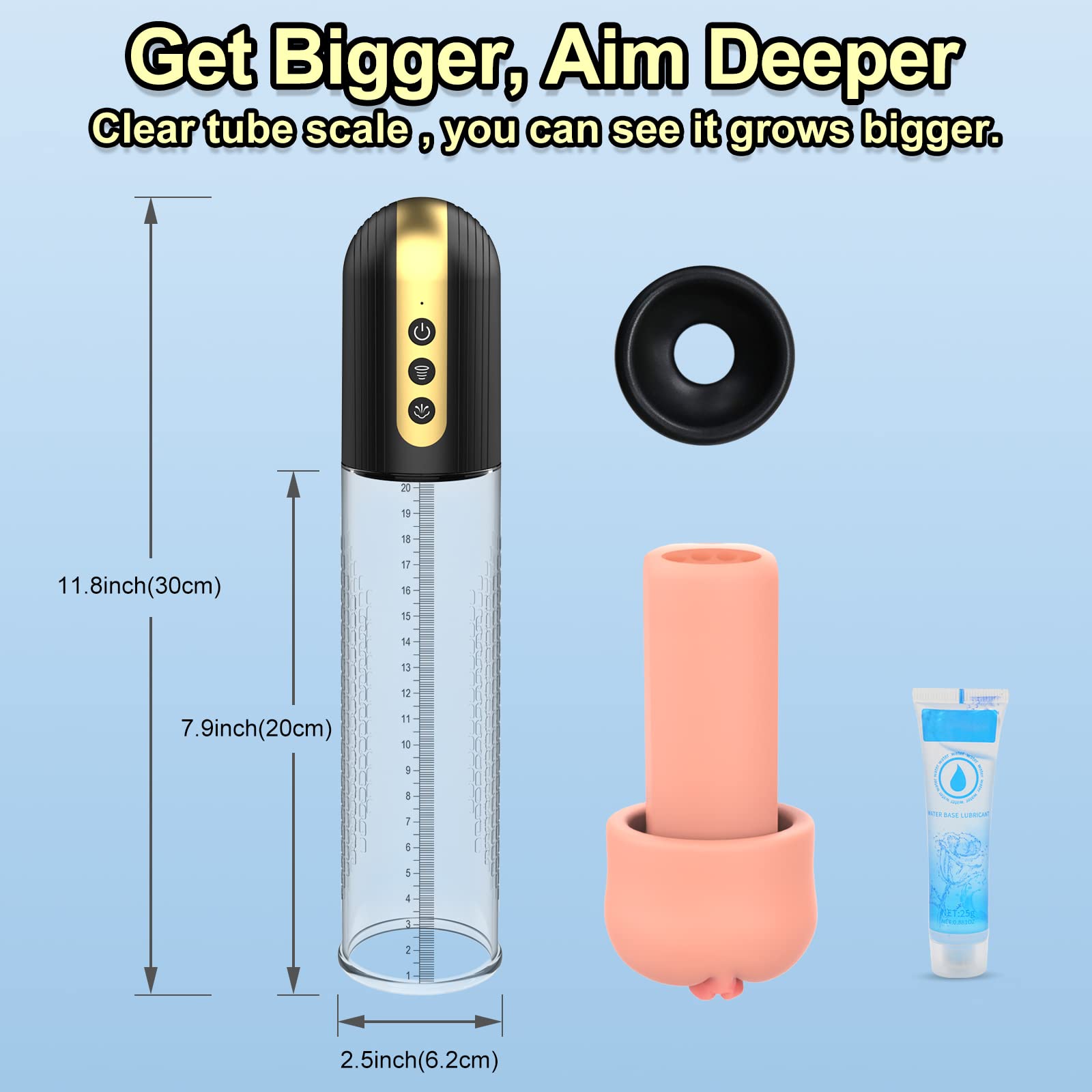 Electric Penis Vacuum Pump for Men - Cock Enlarger with Pocket Vagina & 4 Suction Levels, High-Pressure Penis Pump for Stronger Erections | Male Enhancement Device for Better Performance in Bedroom & Solo Play