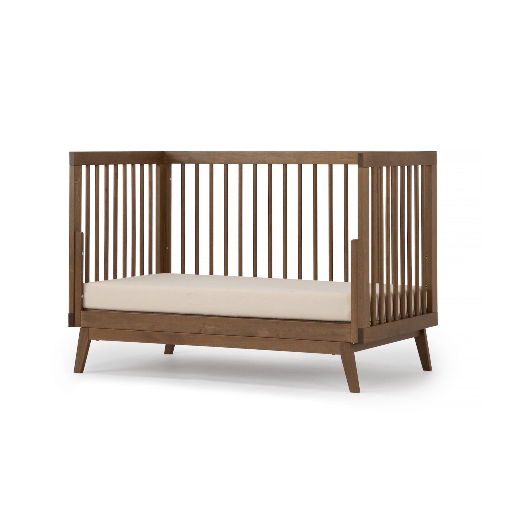 **DaDaDa Soho 3-in-1 Convertible Baby Crib – Walnut Finish | Nursery Essential for Newborn to Toddler | Space-Saving & Stylish Design**    *(Use Case: Perfect for modern nurseries, small bedrooms, or shared kids' rooms – grows with your child from infancy to toddler years.)*
