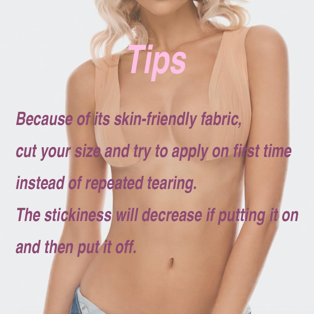 Boob Tape for Breast Lift - Sweat-Proof & Skin-Friendly Medical Grade Adhesive | Breast Support Tape for Large Busts | Perfect for Backless Dresses, Strapless Outfits & Special Occasions