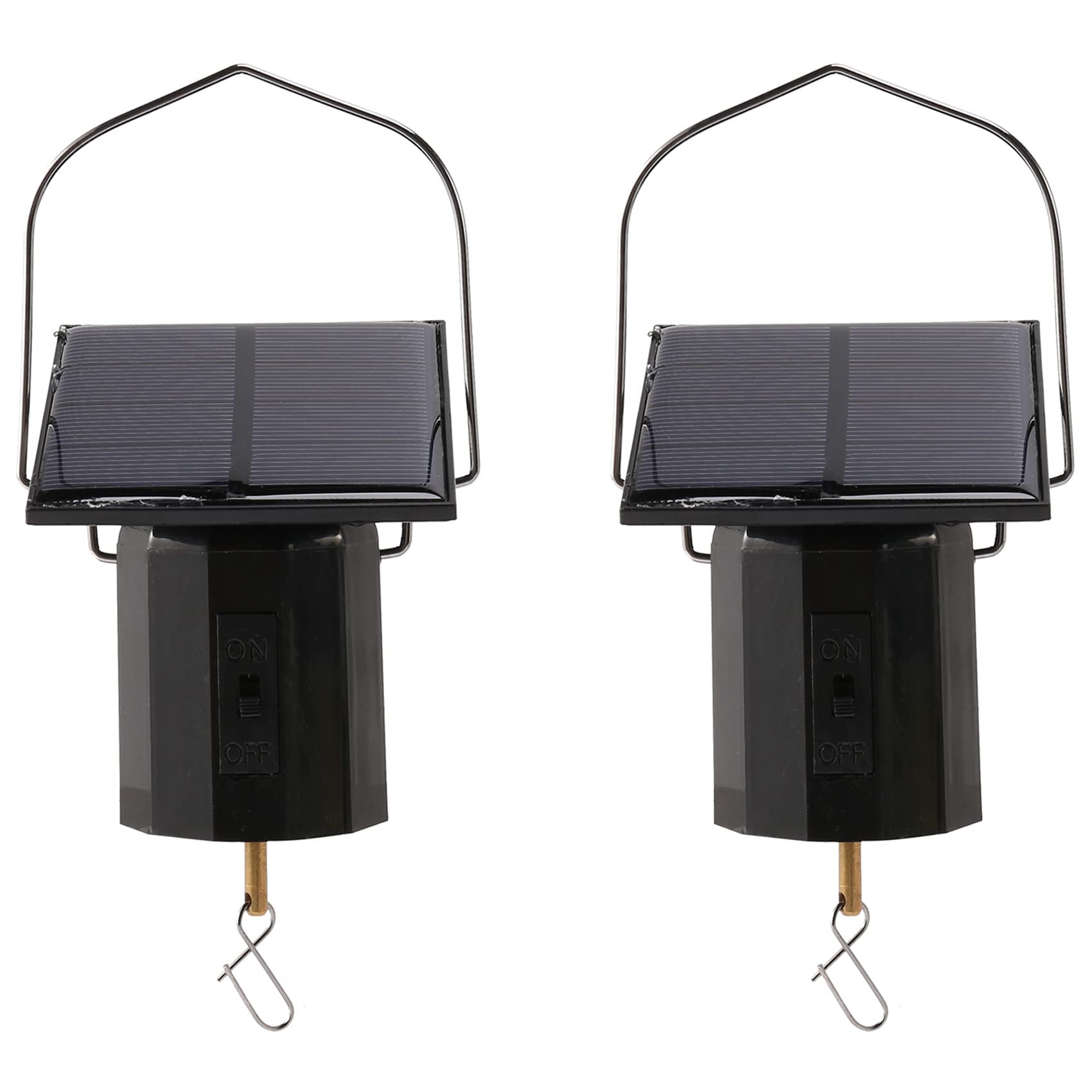 FOOTIC Solar Hanging Display Motor - 2PCS Rotating Solar Wind Spinner with Hook for Garden Decor, Yard Art & Outdoor Ornaments | Eco-Friendly Solar Powered Rotating Motor for Wind Chimes, Bird Feeders & Decorative Displays