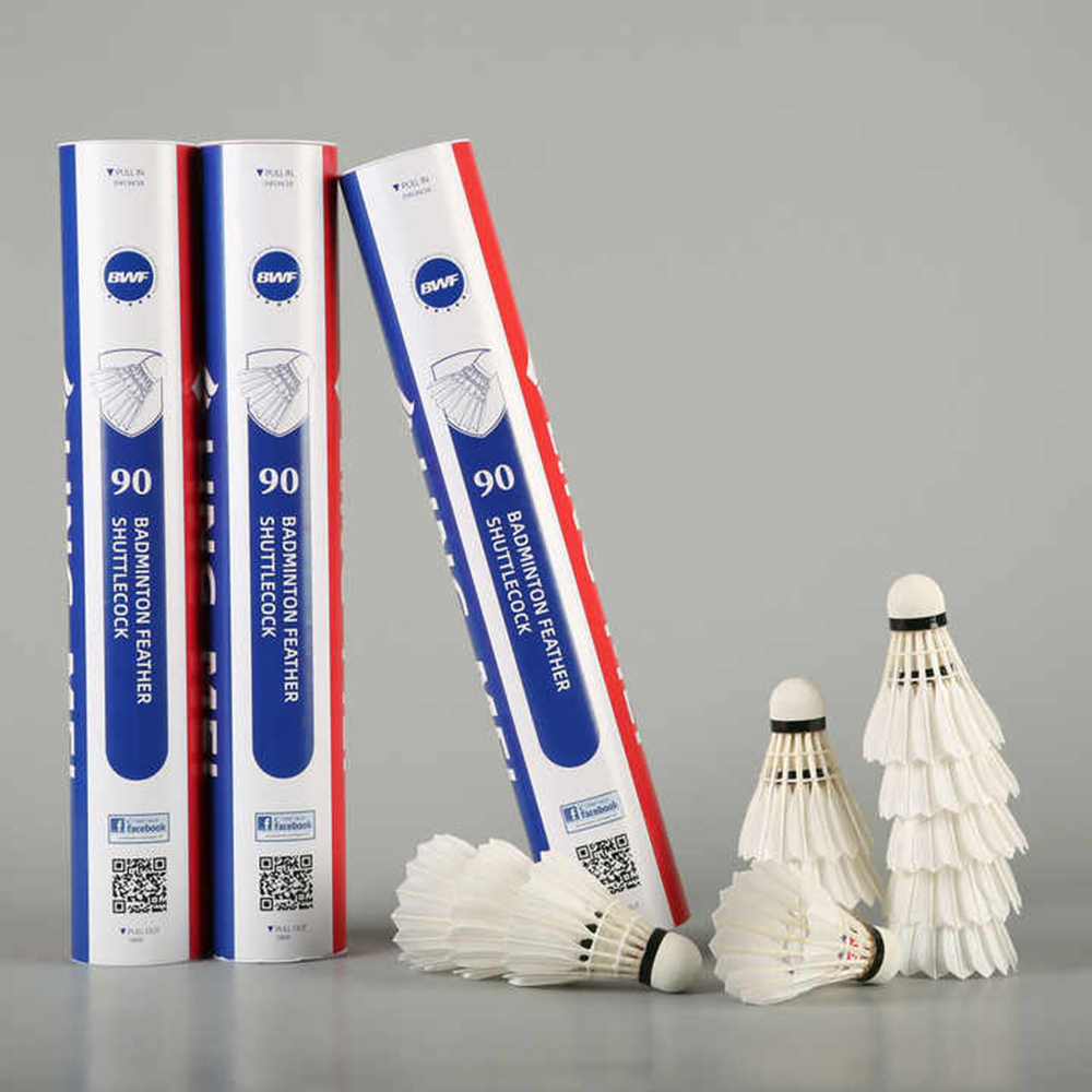 LingMei 90 Badminton Shuttlecocks - Professional Feather Shuttlecocks for Indoor/Outdoor Sports, Training & Tournament Play