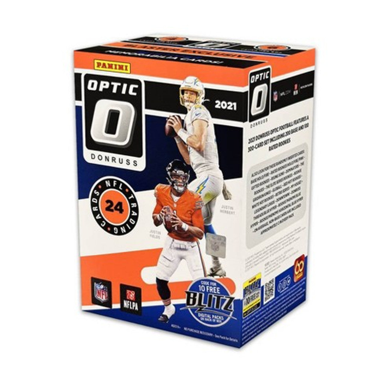 2021 Panini Donruss Optic Football 6 Pack Blaster Box with Purple Shock Parallels - Premium NFL Trading Cards for Collectors & Fantasy Football Fans - Perfect for Gifts, Investments & Game Day Excitement