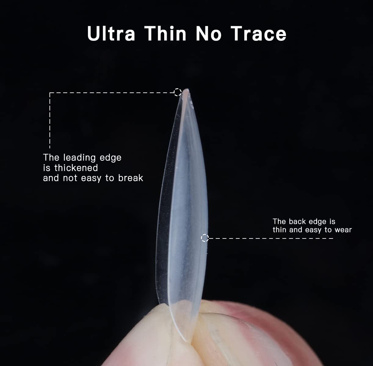 500 Pcs Coffin Ballerina Press On Nails - Long Acrylic False Nails Full Coverage No C Curve with Storage Case - Nail Salon Supplies & DIY Nail Extensions for Parties, Weddings, Special Occasions