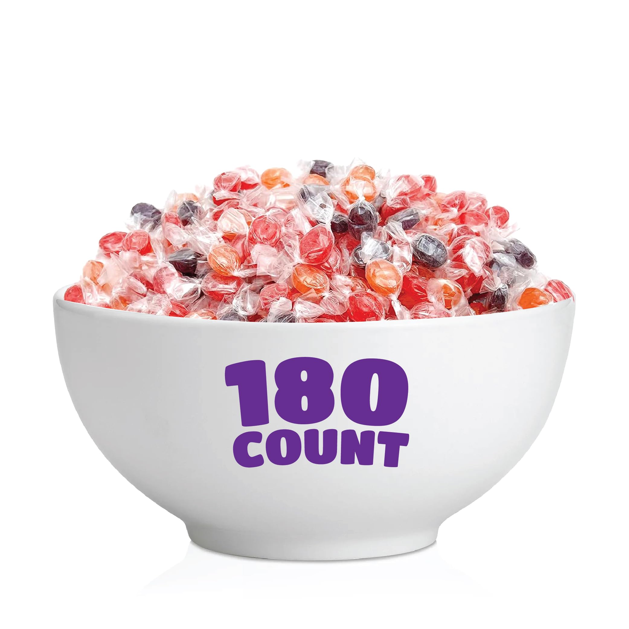 Fruit Drops Hard Candy - 2 Pound Bulk Pack (Approx 180 Pieces) - Assorted Fruit Flavors - Individually Wrapped Candies - Perfect for Parties, Office Snacks & Gift Baskets