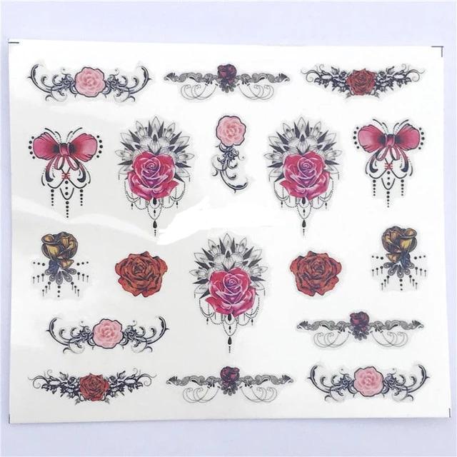 1 Sheet Assorted Nail Art Stickers - Water Transfer Nail Decals for DIY Manicure - Perfect for Parties, Weddings & Special Occasions