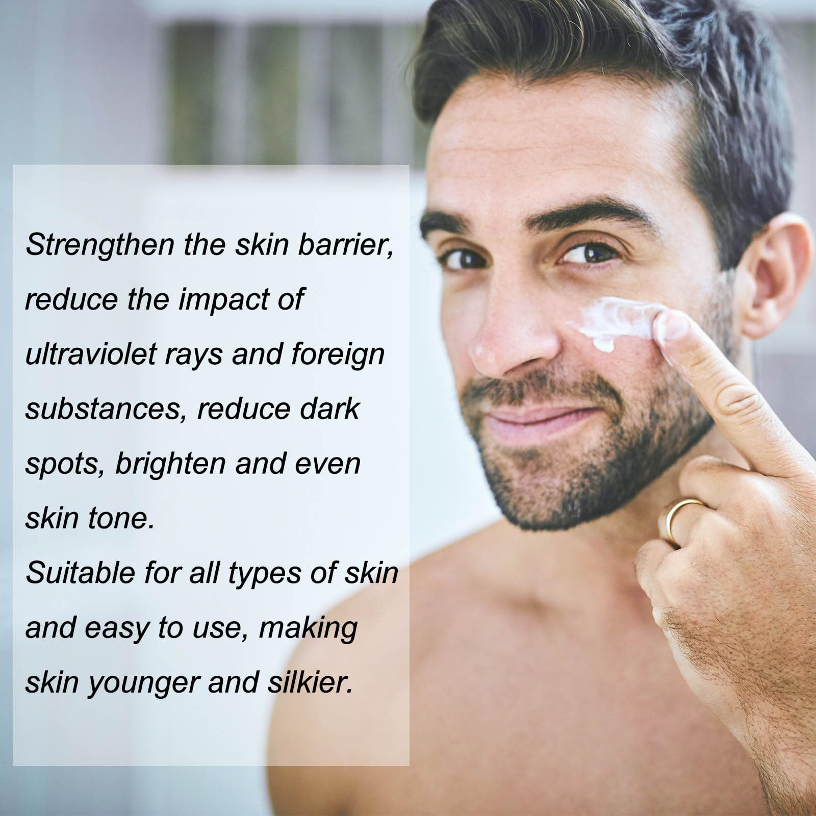Hydrating Face Cream for Men - Korean Moisturizer Reduces Wrinkles & Dullness - Daily Skincare Routine