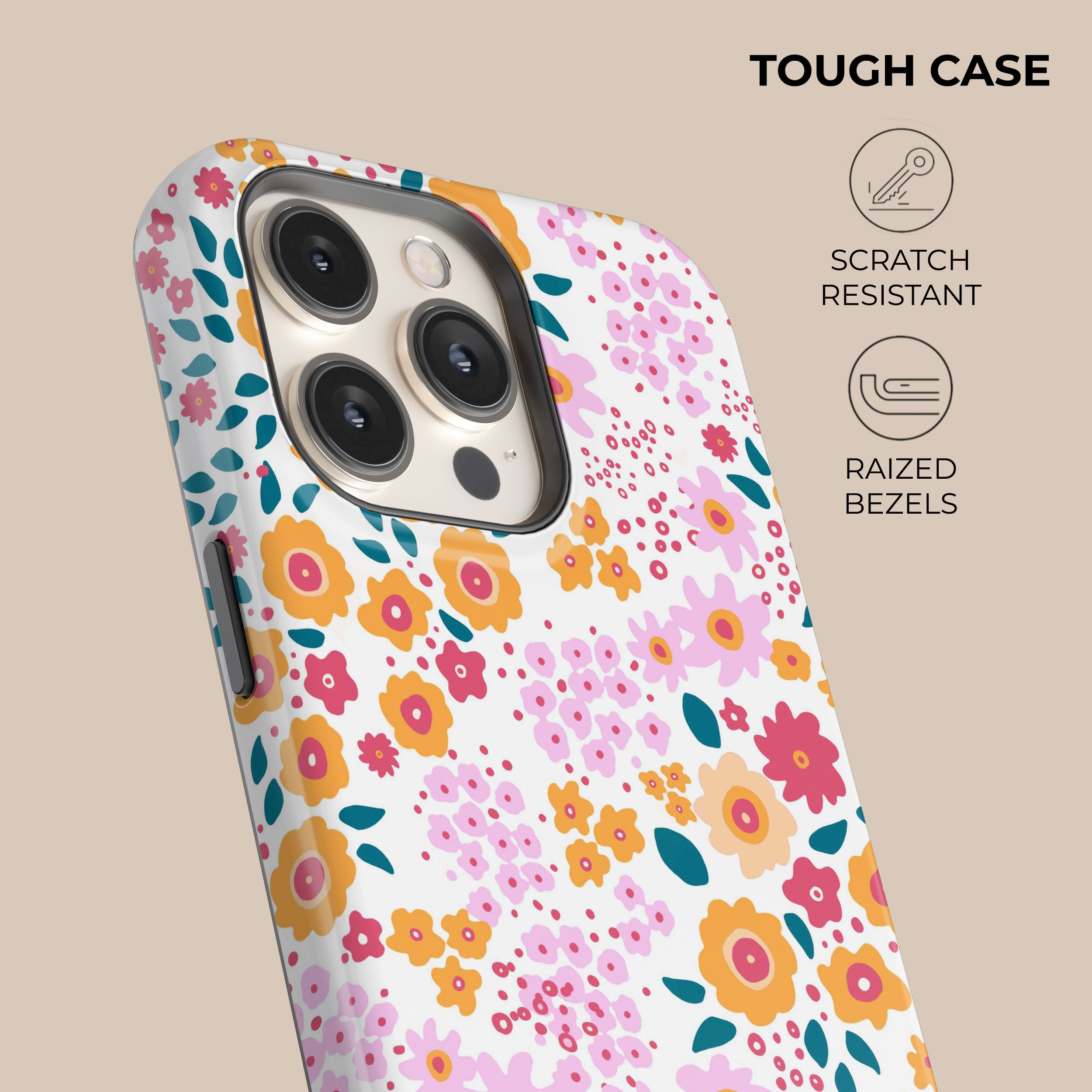 Floral Ditsy Print Phone Case for iPhone & Samsung - Cute Spring Design, Slim Protective Cover - Perfect for Everyday Use, Travel & Gifting