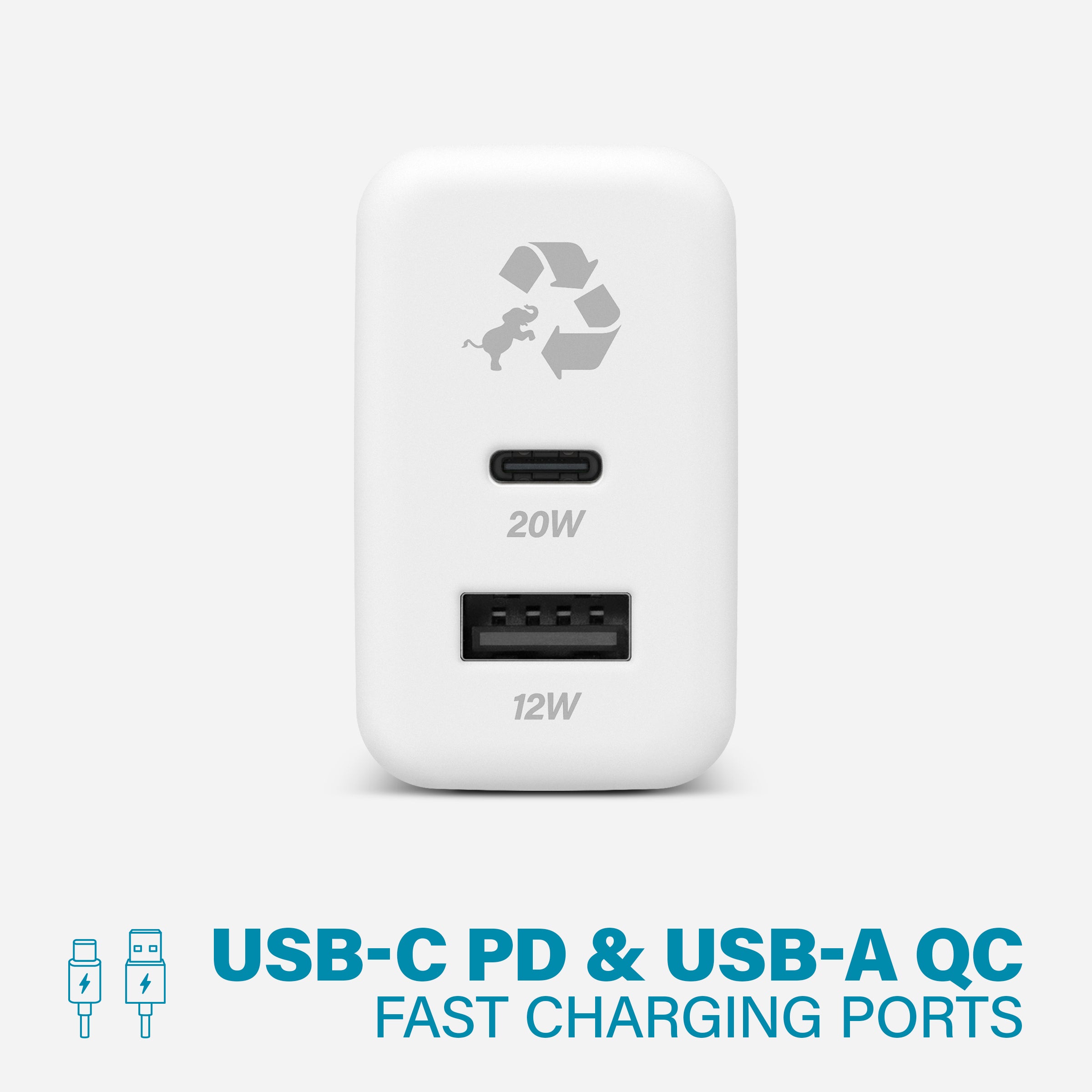WALLY Duo 32W Fast Wall Charger with Dual USB-C Ports - Compact & Powerful for iPhone, Android, iPad - Perfect for Home, Office & Travel Charging