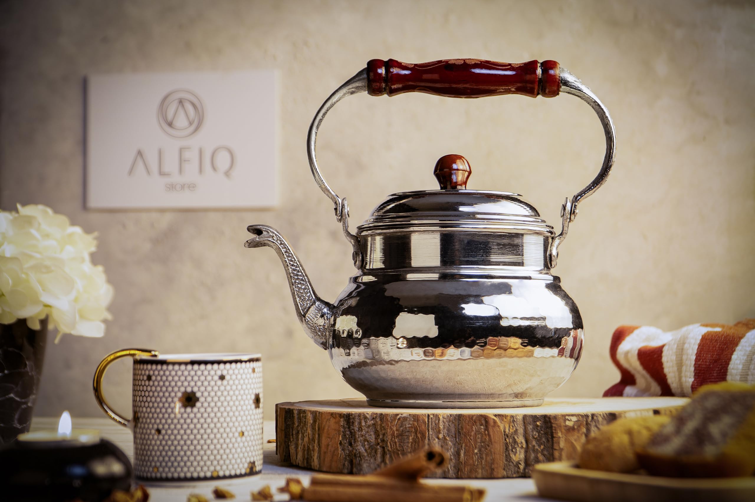 1.6 Quart (1.5 Liter) Solid Copper Stovetop Teapot - 100% Pure Copper Kettle with Dark Patina Finish for Tea Brewing | Perfect for Home Kitchen, Afternoon Tea, and Gift Giving