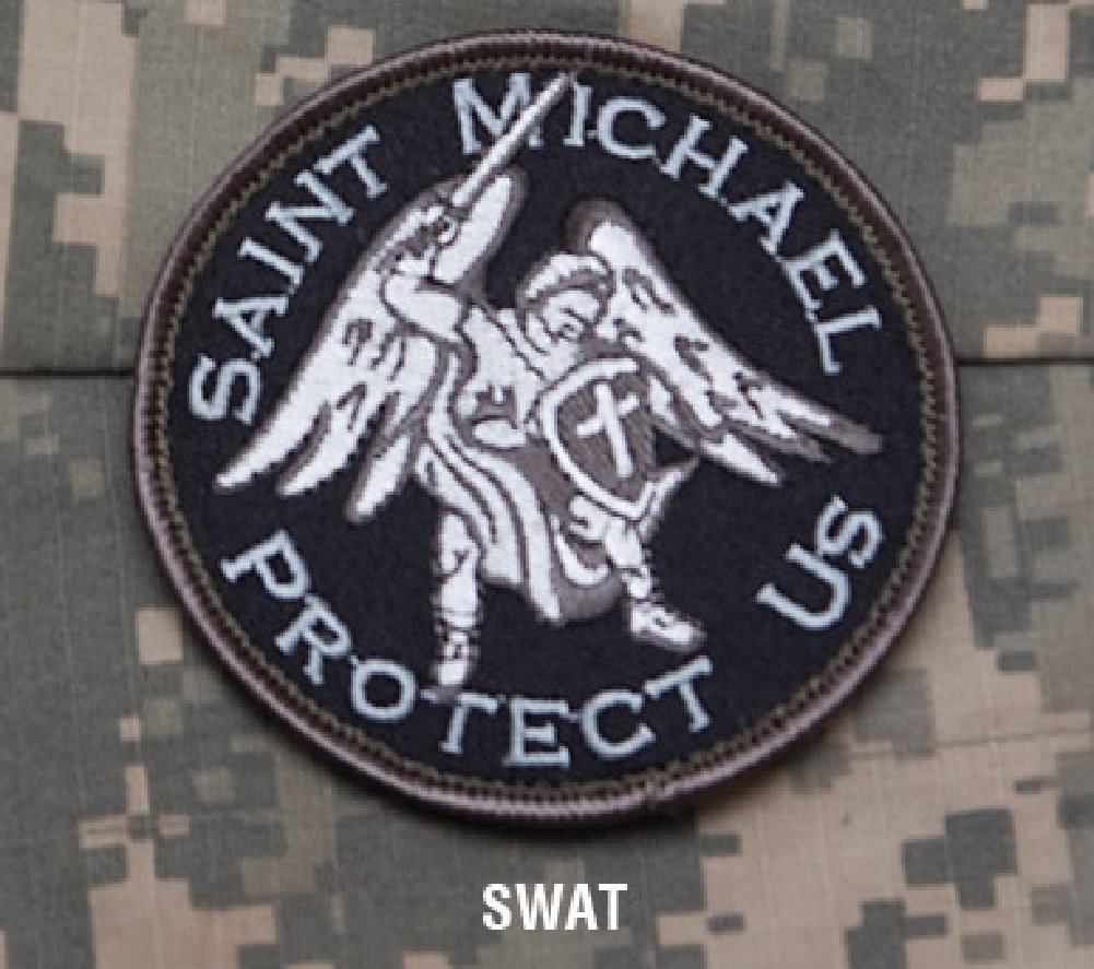 Mil-Spec Monkey St Michael Patch - SWAT Team Tactical Emblem for Military, Police & First Responders | Perfect for Uniforms, Vests & Backpacks