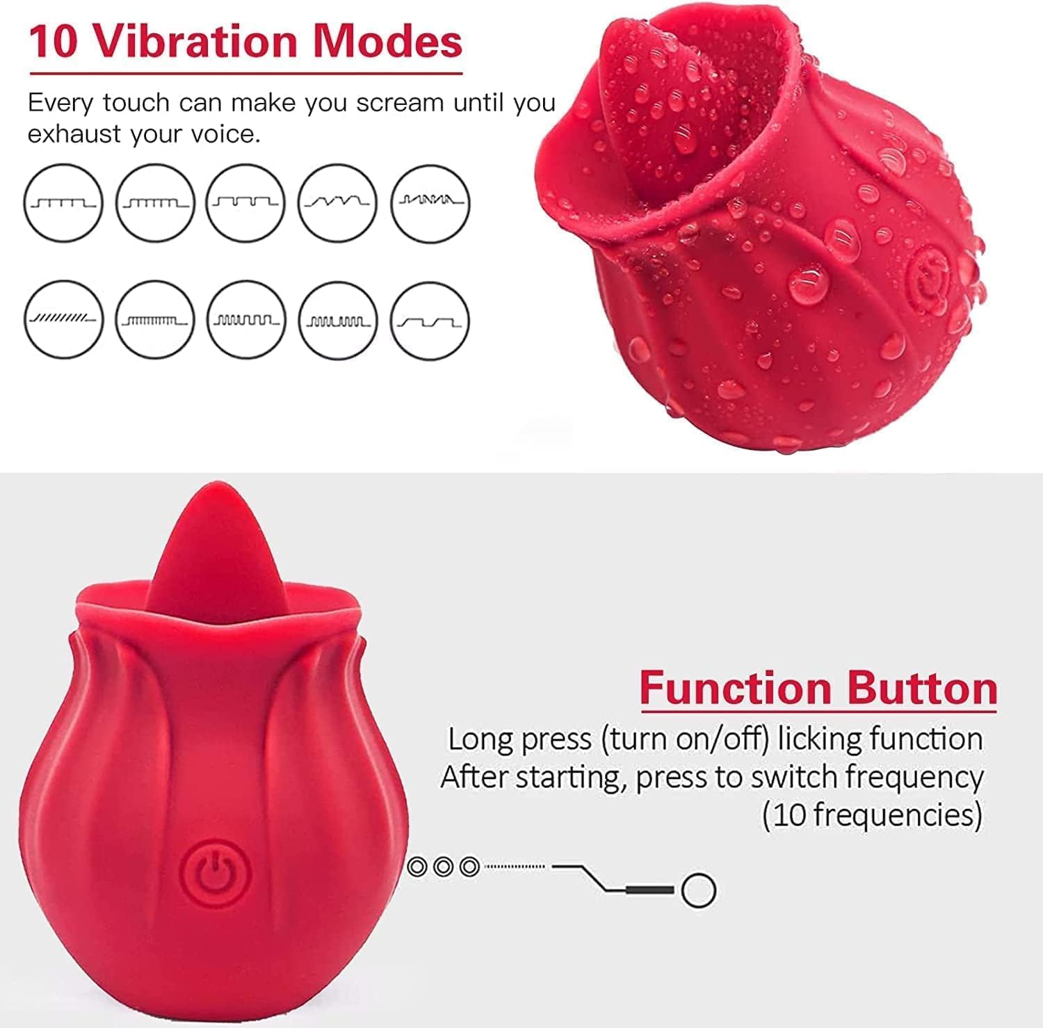 2024 Rose Vibrator - 10 Speed Adult Toy for Women, Perfect Pleasure Gift for Couples & Solo Play