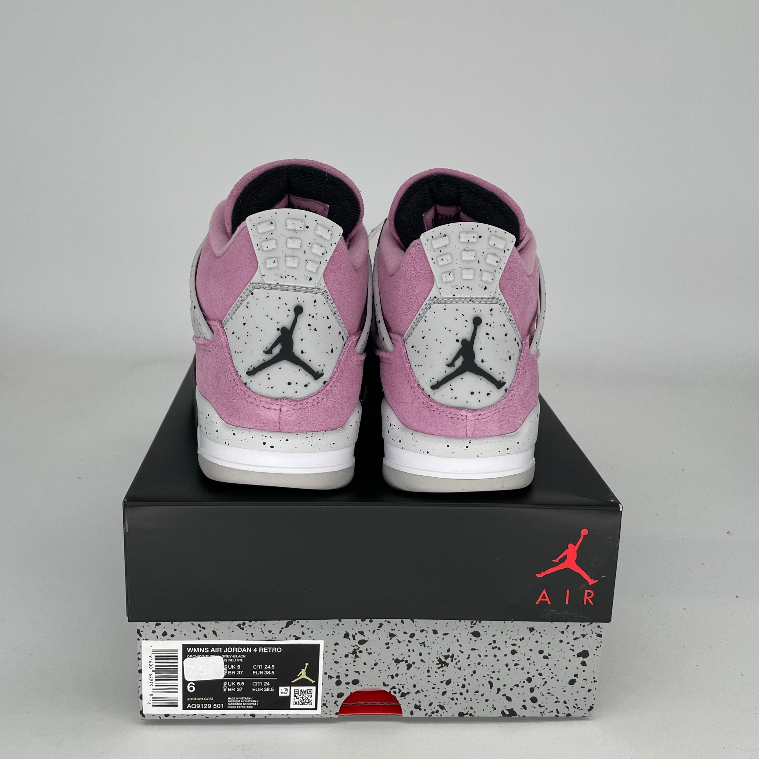 AIR JORDAN 4 ORCHID Women's Size 6/7.5W Retro Sneakers AQ9129-501 - Perfect for Casual Wear, Gym & Street Fashion
