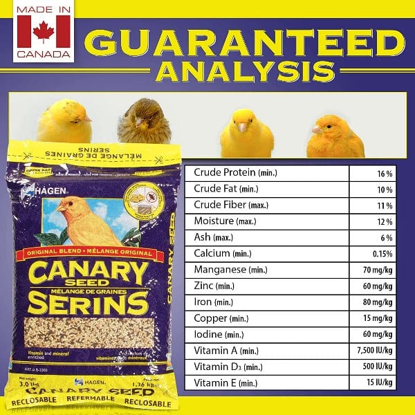 Premium Hagen Canary Staple VME Seed Mix - High Protein Bird Food for Canaries & Finches - Perfect for Daily Feeding & Breeding Season Nutrition