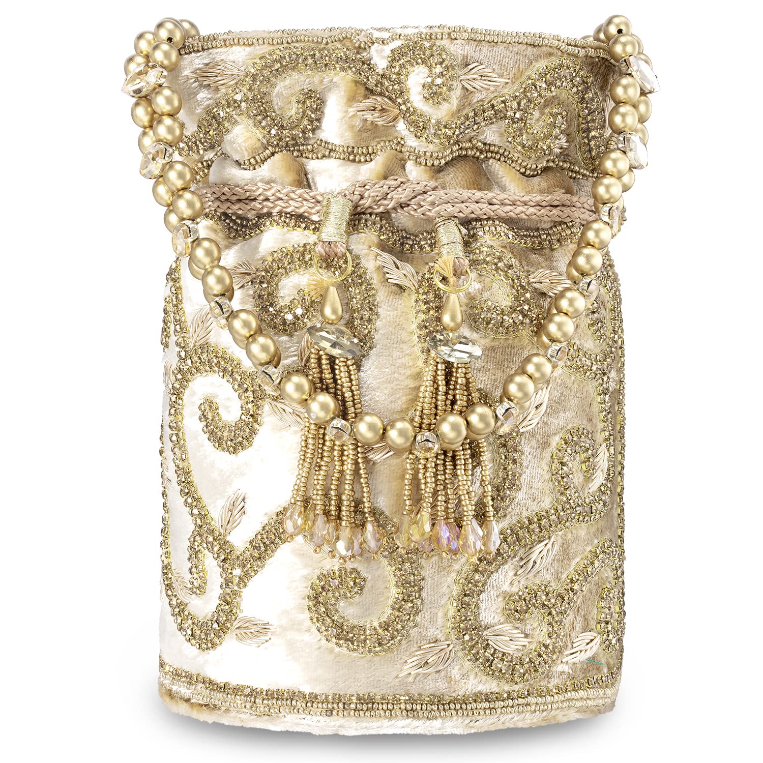 Aheli Indian Potli Bags for Women - Handmade Ethnic Clutch Purse with Drawstring - Perfect for Weddings, Parties & Evening Events (Bridal Gift Idea)