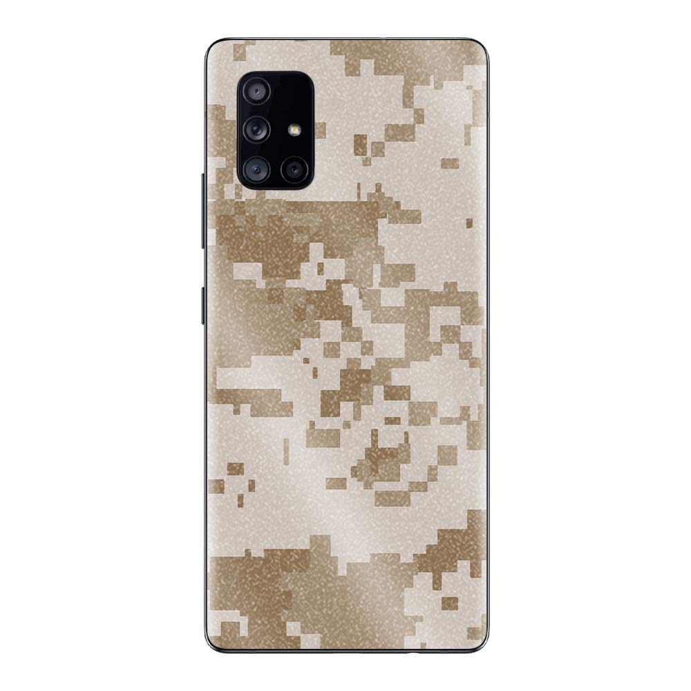 MightySkins Glossy Glitter Skin Cover for Samsung Galaxy A71 5G - Desert Camo Design | Protective & Durable High-Gloss Finish | Easy to Apply, Remove & Change Styles | Made in USA | Perfect for Daily Use, Travel & Personalization