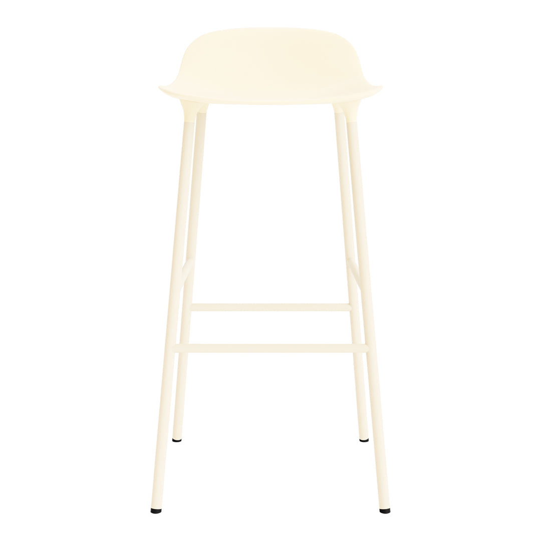 Modern Metal Bar Stools with Form Design - Adjustable Height Counter Stools for Kitchen, Dining & Home Bar - Industrial Style Seating for Restaurants & Cafes