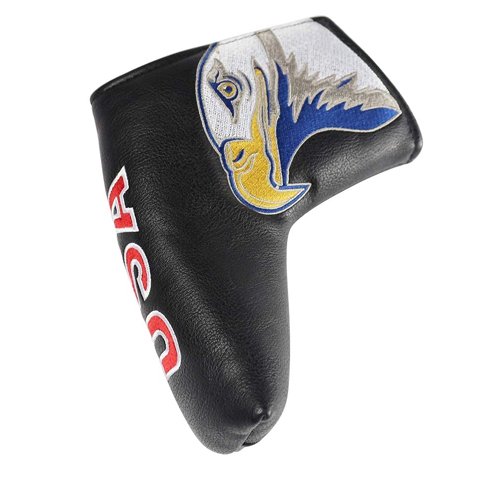 Premium Golf Blade Putter Cover - Synthetic Leather Headcover with Secure Closure for Scotty Cameron, Odyssey, Taylormade & Ping Putters - Perfect for Golf Course Protection & Club Storage