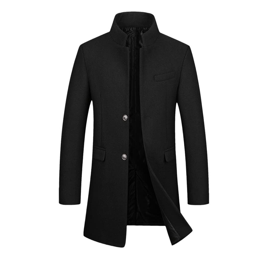 Premium Men's Winter Peacoat - 100% Cashmere Wool Overcoat for Cold Weather | Warm & Stylish Woolen Coat for Business, Office & Formal Occasions