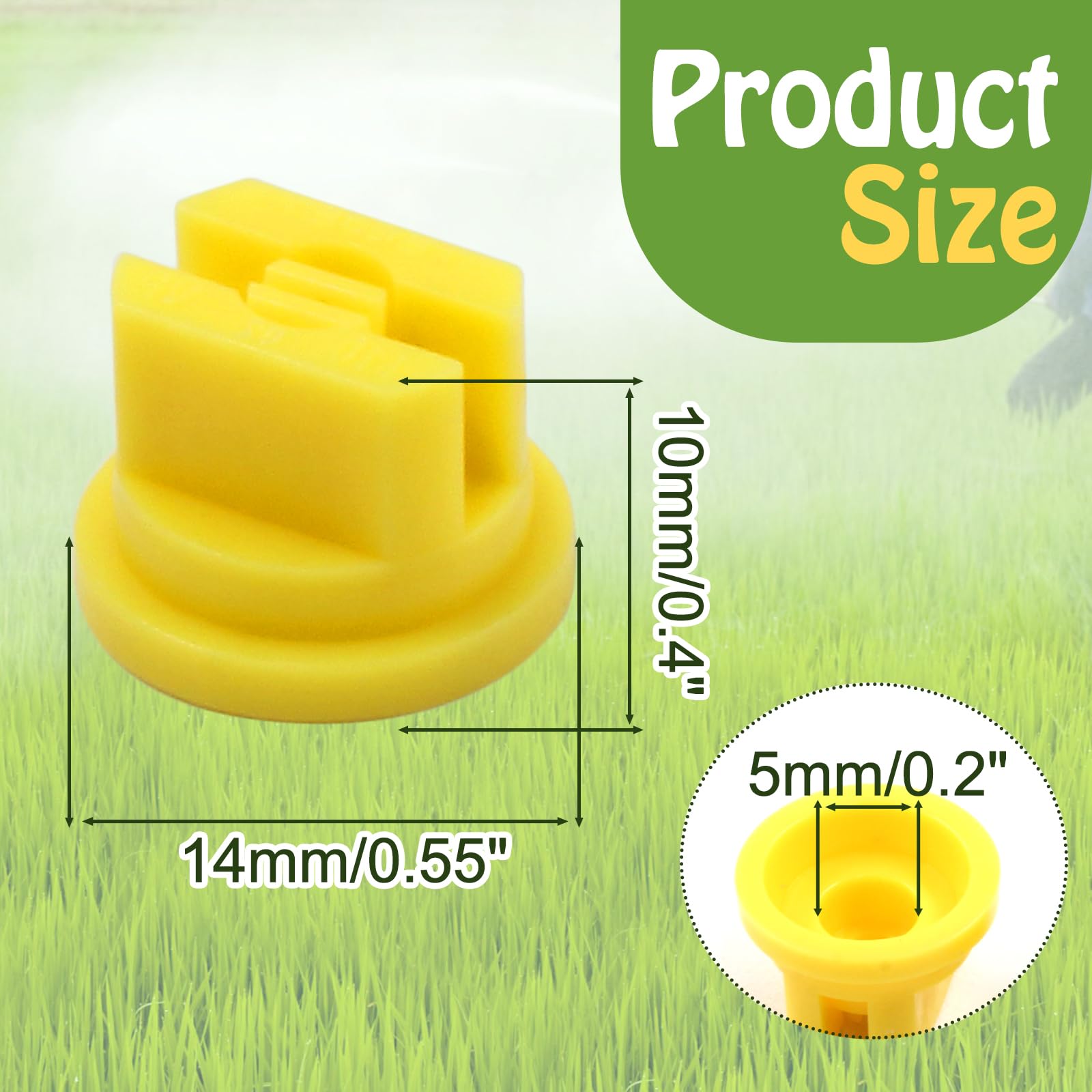 12Pcs 110 Degree Flat Fan Spray Nozzle Tips - Plastic Atomizing Nozzles for Agriculture, Greenhouse & Garden Sprayers | Wide Coverage Watering & Pest Control Solution