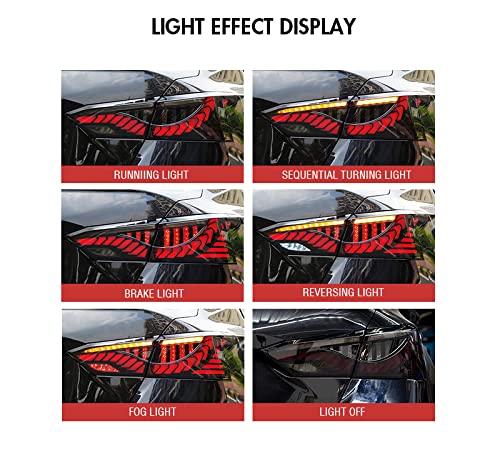 TT-ABC LED Tail Lights for Nissan Altima Teana 2019 2020 2021 - Smoked Lens with Start Animation - Brake Lights & Turn Signals - Easy Installation Auto Accessories - Perfect for Night Driving & Car Customization
