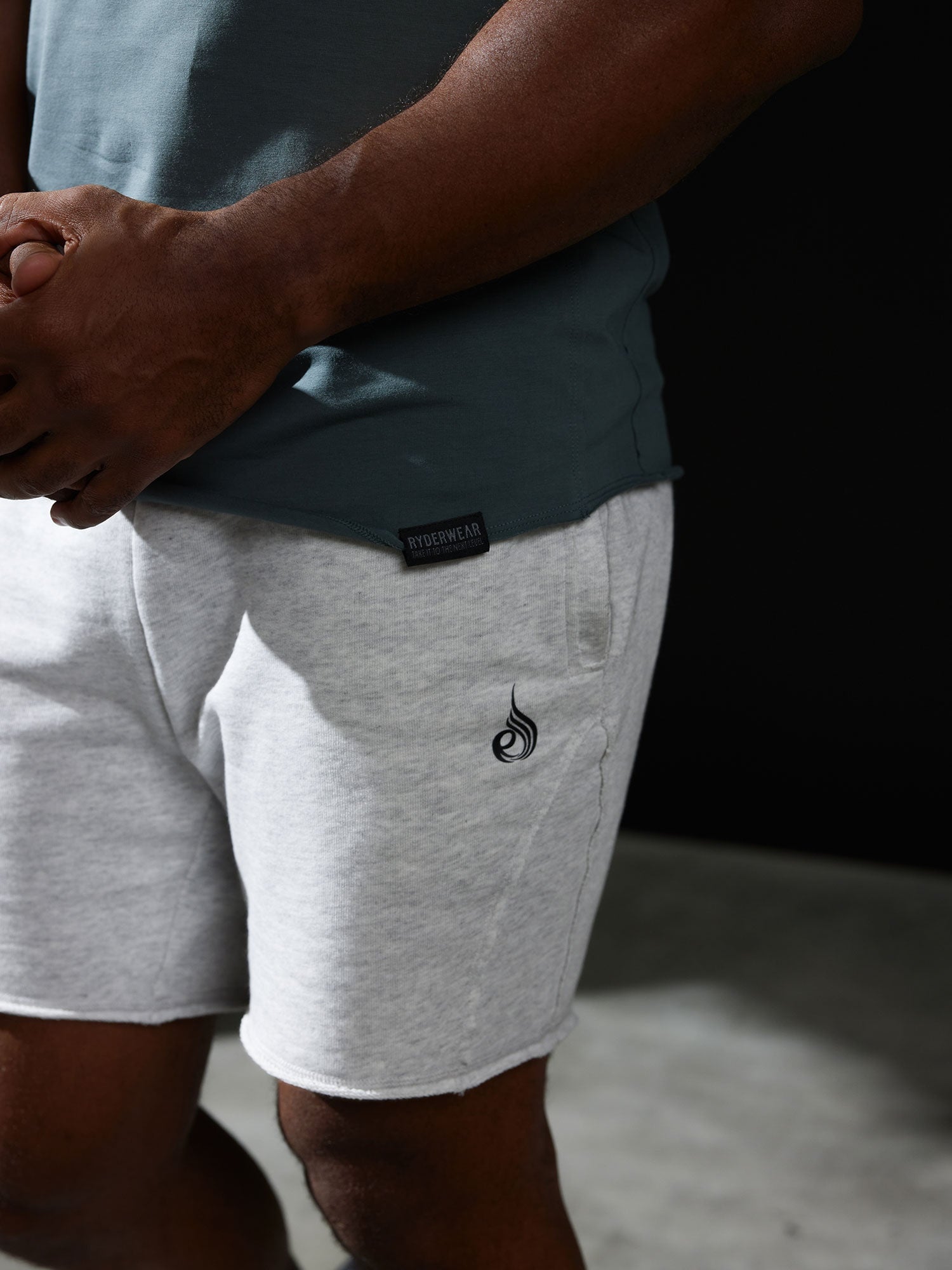 Force 6 Track Shorts for Men - Breathable Chalk Grey Marl Athletic Shorts - Perfect for Running, Gym Workouts & Casual Wear