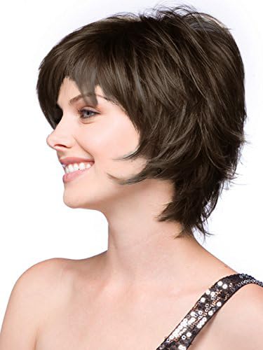 Noriko Sky Synthetic Wig by Rene of Paris with Wig Lift Comb - Dark Brown Hairpiece for Women | Perfect for Cosplay, Costume Parties & Everyday Wear